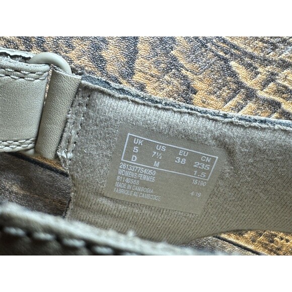 Clarks Lafley Rosen Pewter Sand Wedge Slingback Sandals Women’s 7.5 - Picture 10 of 11